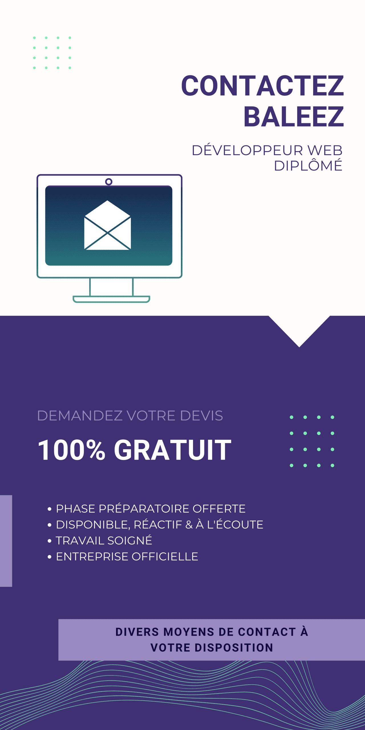 Bannière pour rediriger vers la page contact.