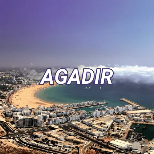 Ville d'Agadir (où est proposé le service de création de sites web de Baleez).