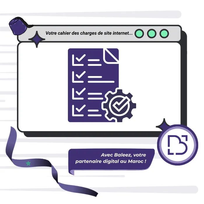 Cahier des charges de site internet proposé par l'entreprise Baleez.