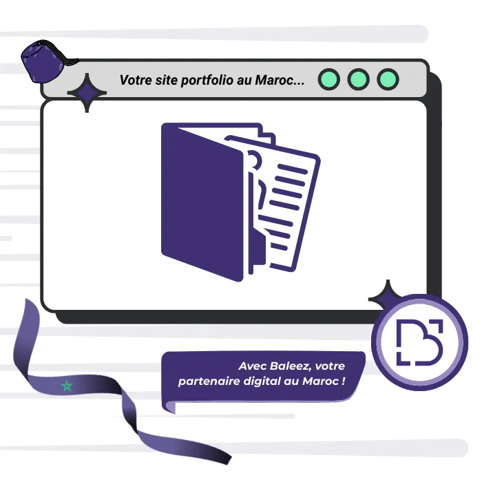 Création de site portfolio au Maroc proposé par l'entreprise Baleez.