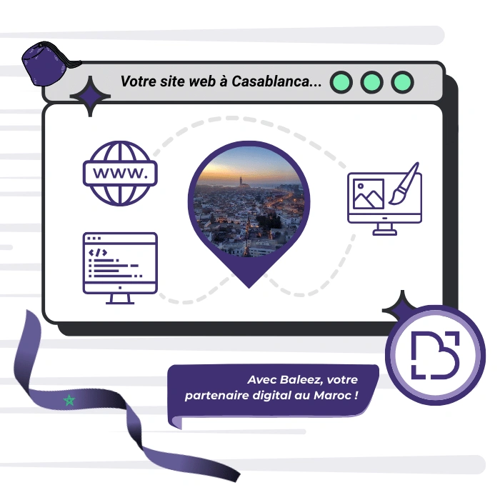Création de site web à Casablanca proposé par l'entreprise Baleez.