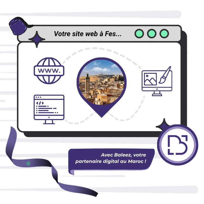 Création de site web à Fes proposé par l'entreprise Baleez.