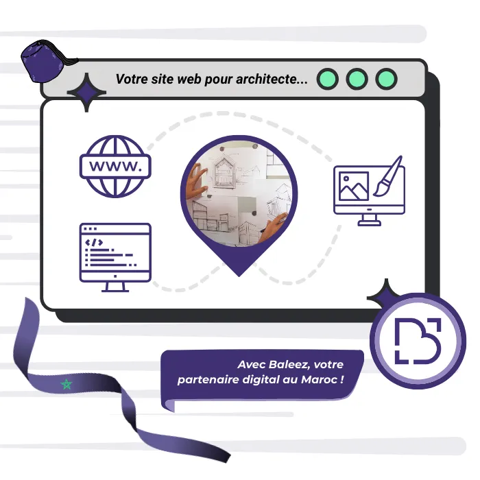 Création de site web pour architecte proposé par l'entreprise Baleez.