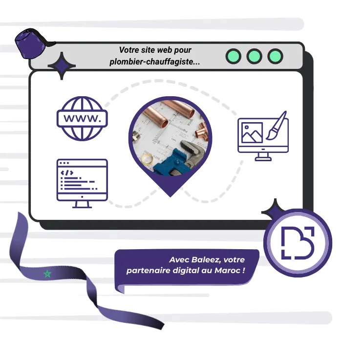 Création de site web pour plombier-chauffagiste proposé par l'entreprise Baleez.