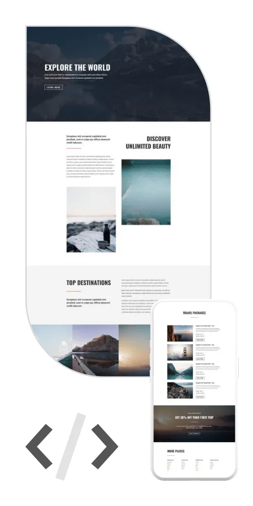 Design agence de voyages.