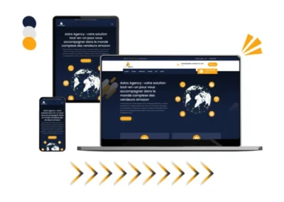 Design site astra agency réalisé par Baleez (version ordinateur - tablette - téléphone).