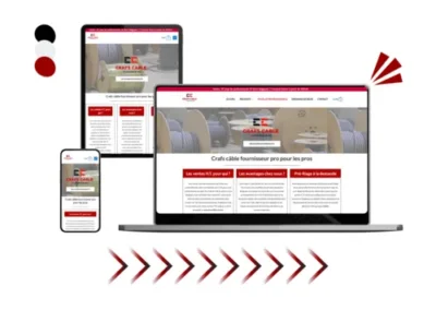 Design site crafs cable réalisé par Baleez (version ordinateur - tablette - téléphone).