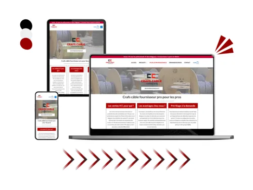 Design site crafs cable réalisé par Baleez (version ordinateur - tablette - téléphone).