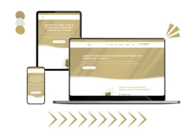 Design site dar an najah réalisé par Baleez (version ordinateur - tablette - téléphone).