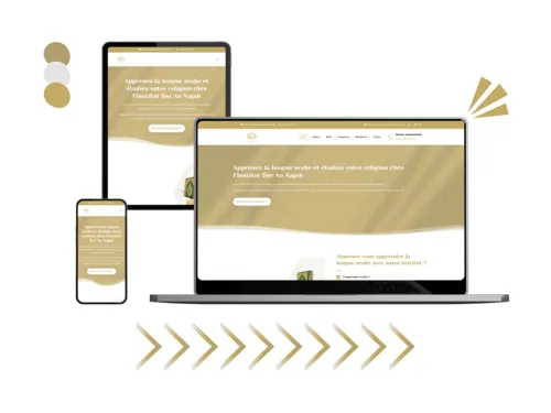 Design site dar an najah réalisé par Baleez (version ordinateur - tablette - téléphone).