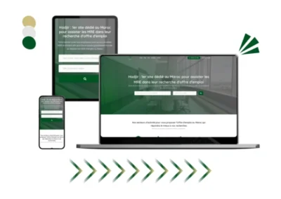 Design site hadjir réalisé par Baleez (version ordinateur - tablette - téléphone).