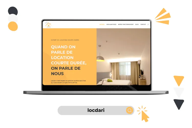 Design site locdari réalisé par Baleez (version ordinateur).