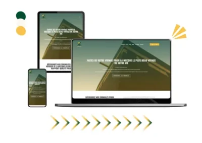 Design site makkah services réalisé par Baleez (version ordinateur - tablette - téléphone).