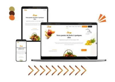 Design site marché de l'étoile réalisé par Baleez (version ordinateur - tablette - téléphone).