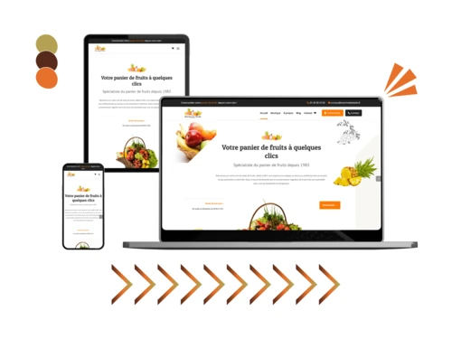 Design site marché de l'étoile réalisé par Baleez (version ordinateur - tablette - téléphone).