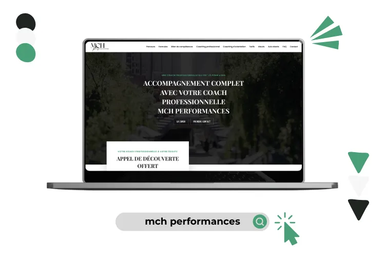 Design site mch performances réalisé par Baleez (version ordinateur).