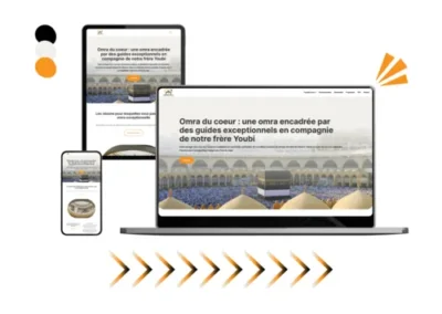 Design site omra du coeur réalisé par Baleez (version ordinateur - tablette - téléphone).