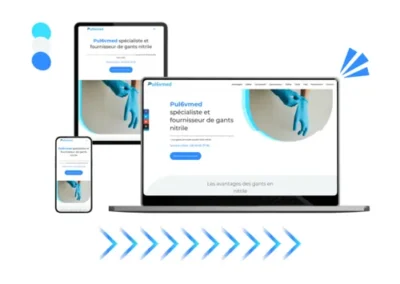 Design site pul6vmed réalisé par Baleez (version ordinateur - tablette - téléphone).