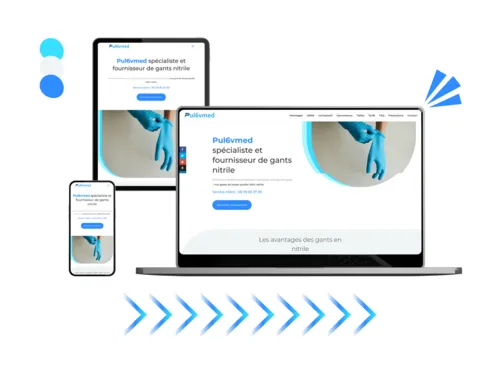 Design site pul6vmed réalisé par Baleez (version ordinateur - tablette - téléphone).
