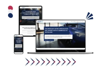 Design site valorizcar réalisé par Baleez (version ordinateur - tablette - téléphone).