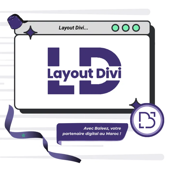 Layout Divi proposé par l'entreprise Baleez.
