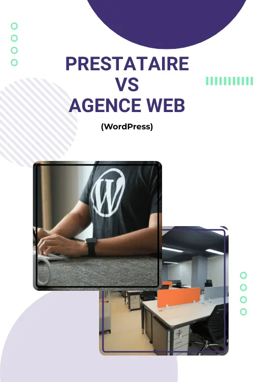 Comparatif d'un prestataire WordPress par rapport à une agence WordPress.