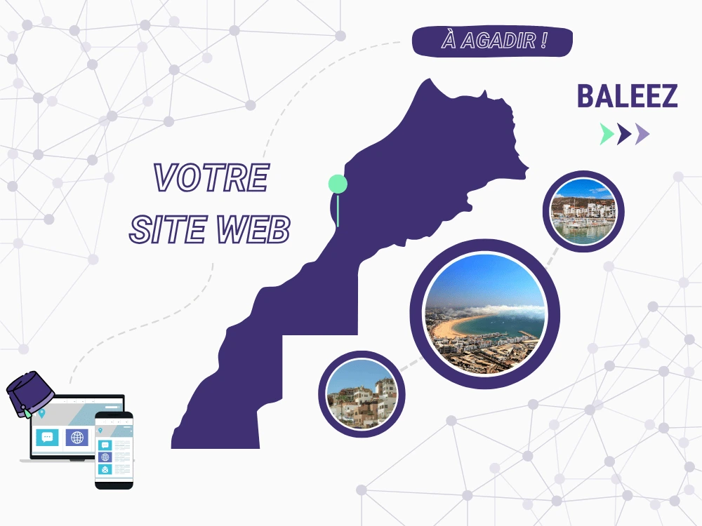 Accompagnement Baleez pour la création de site web des entreprises à Agadir, Maroc.