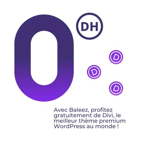 Thème Divi gratuit chez Baleez.