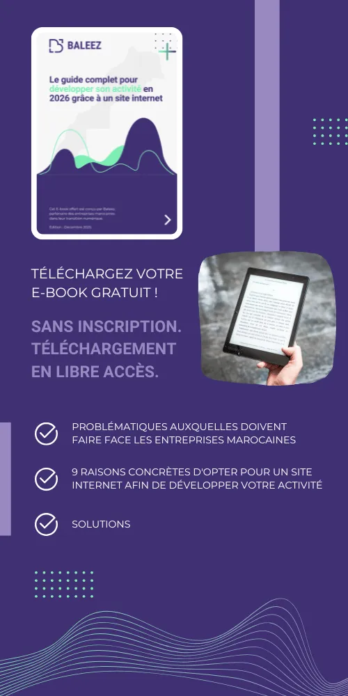 Couverture E-book - Le guide complet pour développer son activité en 2026 grâce à un site internet.
