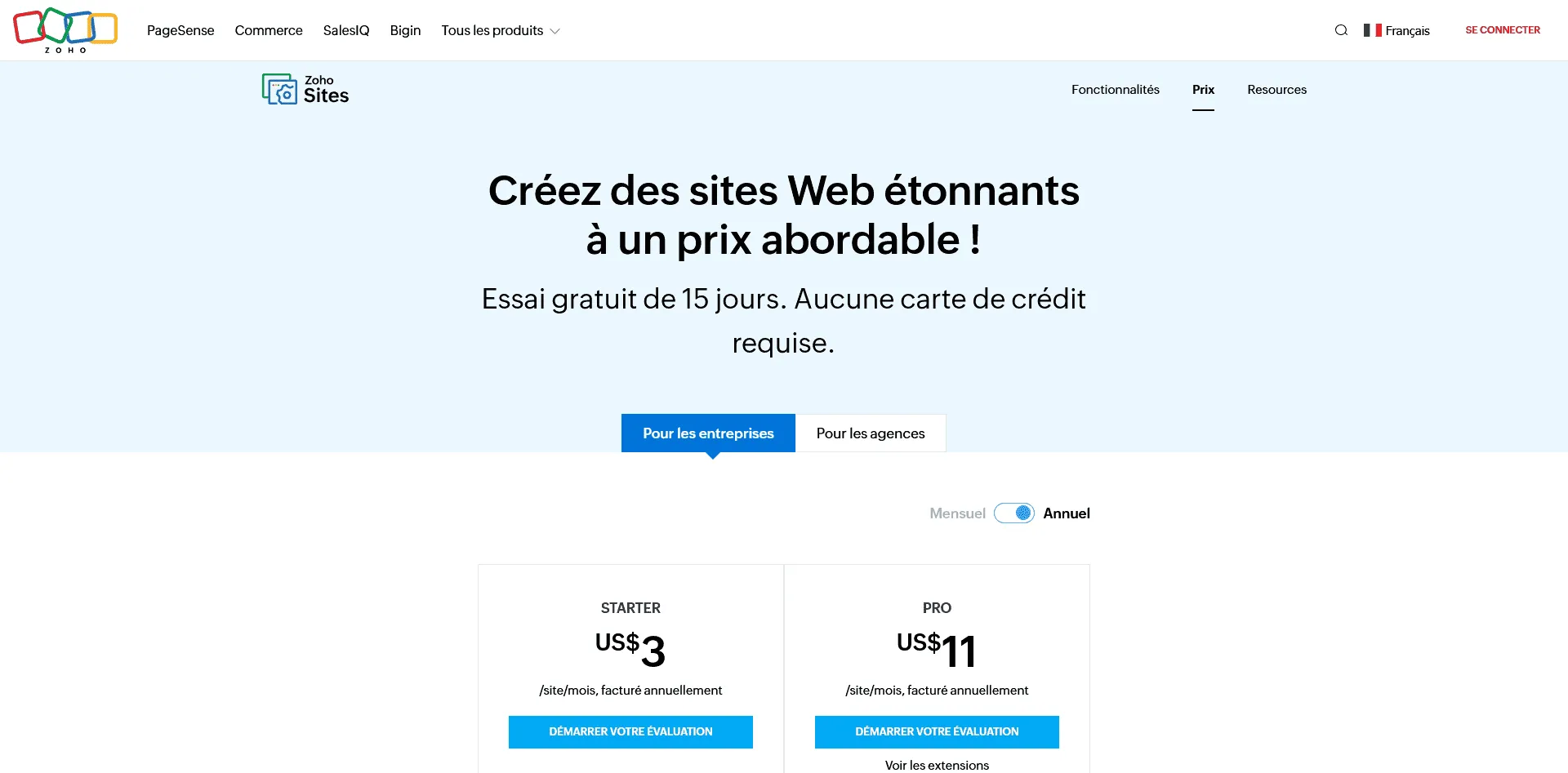 Site Zoho.