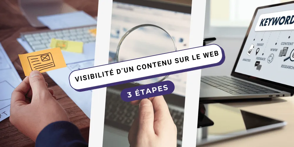 Les 3 étapes pour la visibilité d’un contenu sur le web