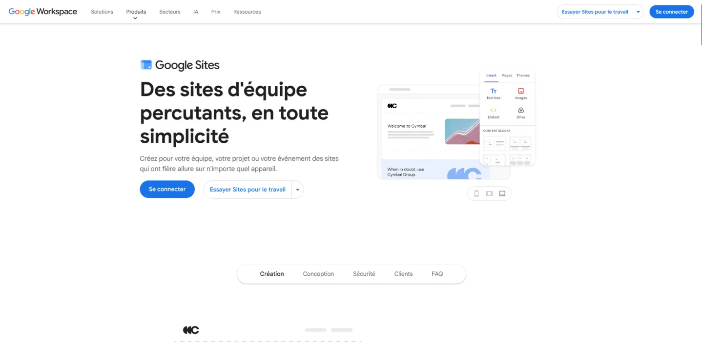 Site Google Sites.