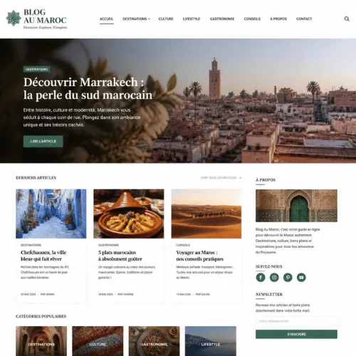 Service de Baleez pour la création de sites blog au Maroc.