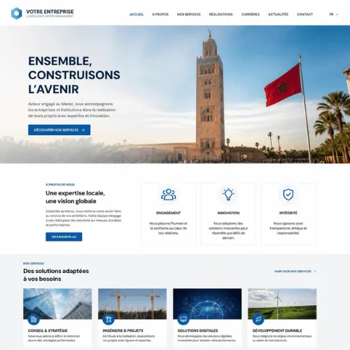 Service de Baleez pour la création de sites corporate au Maroc.