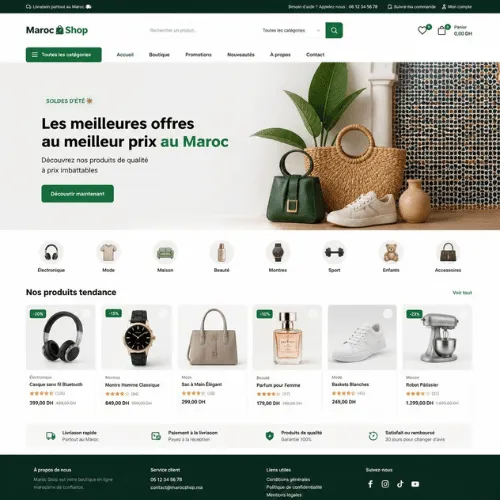 Service de Baleez pour la création de sites e-commerce au Maroc.