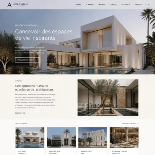 Service de Baleez pour la création de sites porttfolio au Maroc.