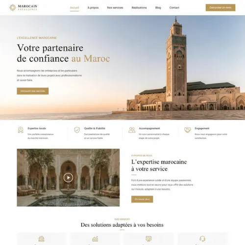 Service de Baleez pour la création de sites vitrine au Maroc.