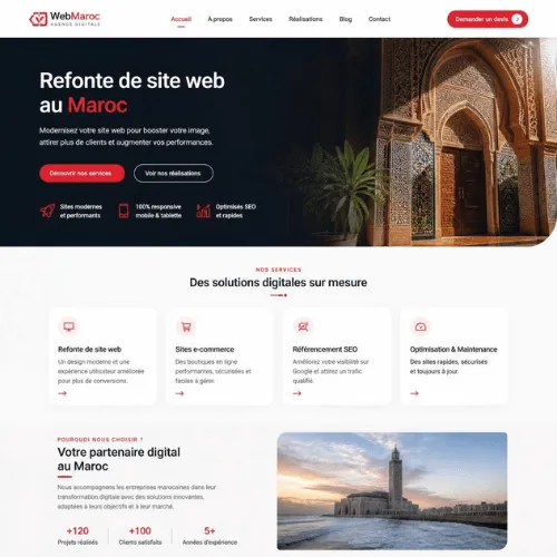 Service de Baleez pour la refonte de sites web au Maroc.